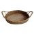 Early 21st Century Vintage Javanese Boho Tea Stained Rattan Oval Tray For Sale - Image 5 of 5