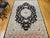 Fine Persian Tabriz Rug, Hand-Knotted Wool & Silk, Floral Pattern, Black & Ivory, 7x10 For Sale - Image 4 of 18