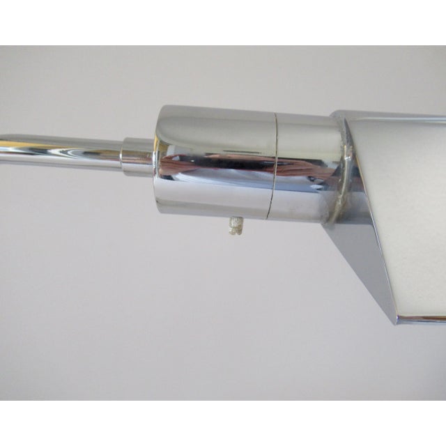 Vintage Mid-Century Koch & Lowy Chrome Table/Desk Lamp on Carrera Marble Square Base For Sale - Image 10 of 12