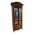 1990s Ethan Allen Country French Cherry Lighted Curio Cabinet, Made in Usa For Sale