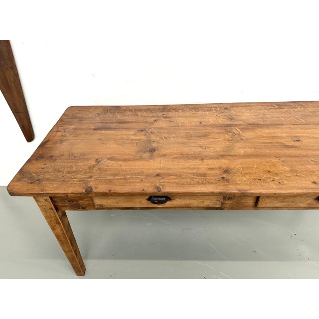 Vintage Farmhouse Table in Light Pine, 1950s For Sale - Image 13 of 18