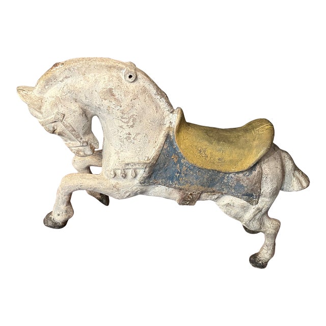 Chinese Carousel Horse on Stand, Circa 1940 For Sale