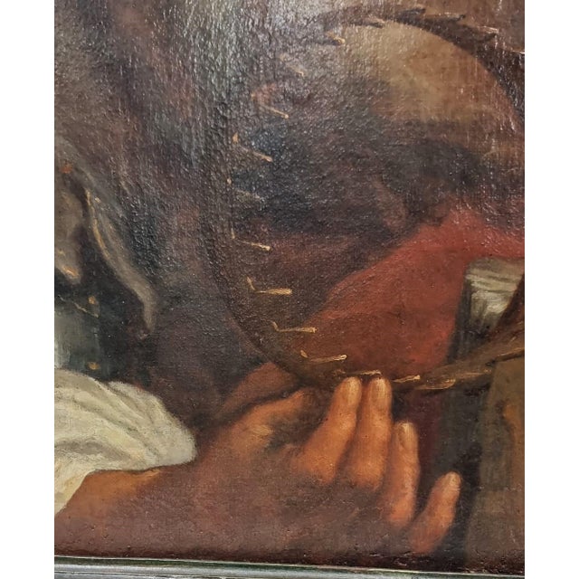 Circle of Luca Giordano, Archimedes of Syracuse, 1600s, Oil on Canvas For Sale - Image 6 of 12