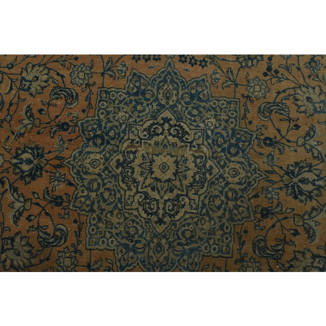 Textile 1970s Vintage Persian Handknotted Wool Orange Oversize Area Rug For Sale - Image 7 of 11