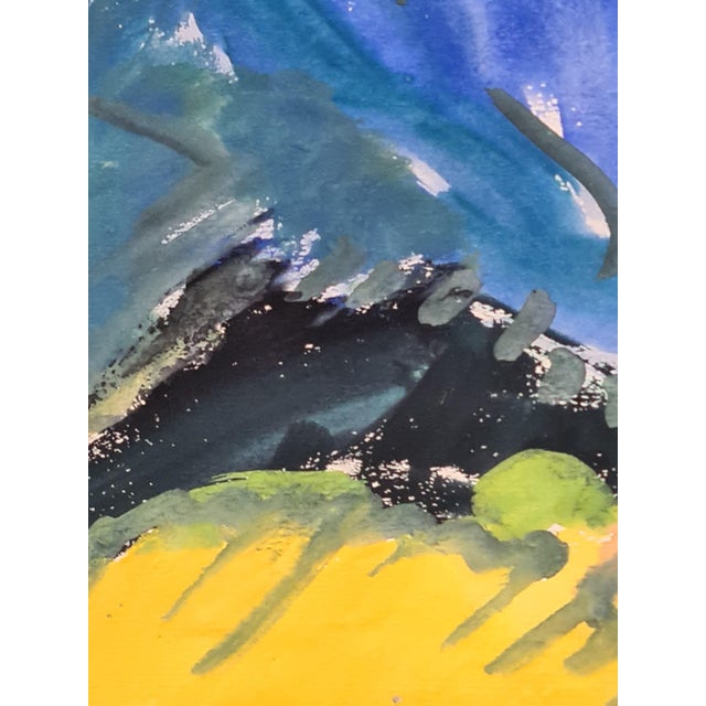 Modern Gabrielle Ricard-Cordingley, Fauvist Landscape, Gouache & Watercolor on Paper, 1960s For Sale - Image 3 of 7