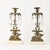 Antique Brass Spaniel Dog Candle Holders With Marble Base and Crystals For Sale - Image 13 of 16