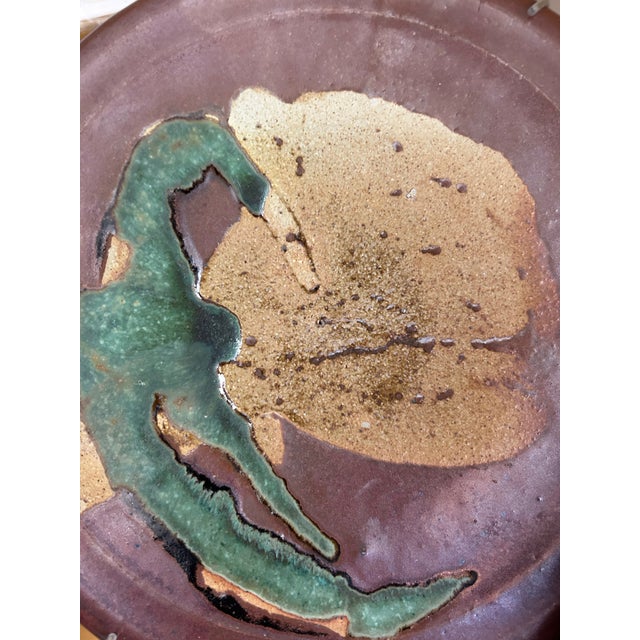 Vintage Studio Pottery Absract Decorative Plate For Sale - Image 10 of 10