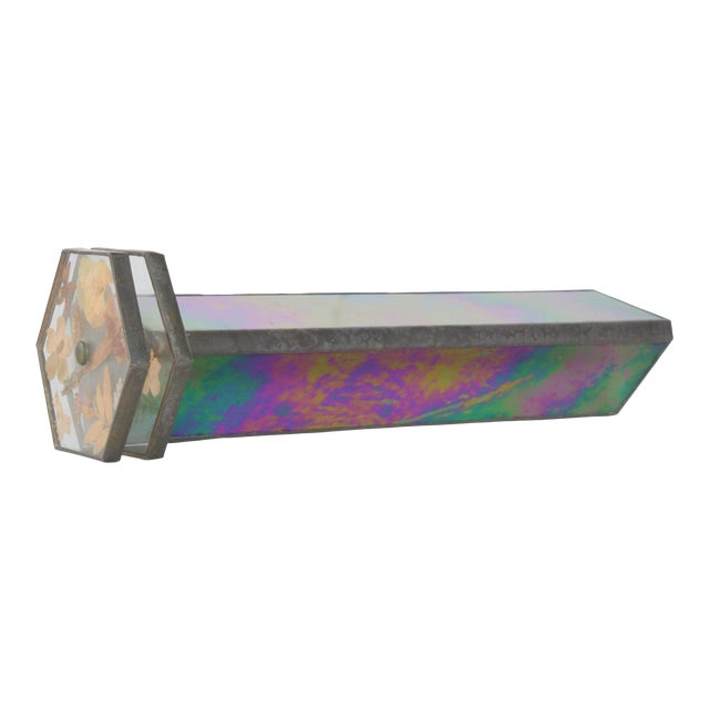 Vintage Brass Stained Art Glass Iridescent Kaleidoscope Chairish