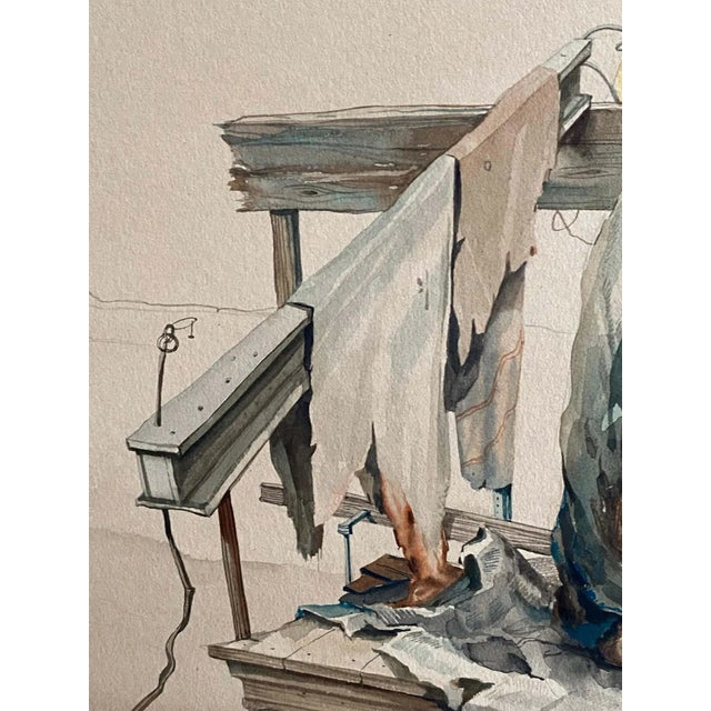 John Lear Watercolor "Aftermath" For Sale - Image 11 of 13