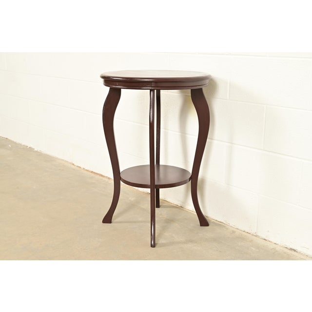Berkey & Gay Antique Victorian Carved Mahogany Parlor Table or Side Table by Wolverine, Circa 1900 For Sale - Image 4 of 12
