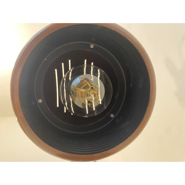 Brown Vintage Space Age Adjustable Brown Spotlight Table Lamp, 1980s For Sale - Image 8 of 12