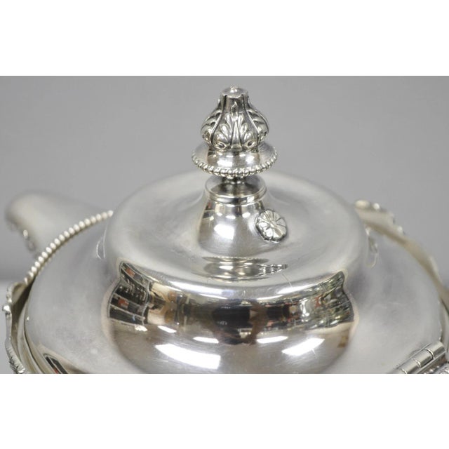 Antique Derby Silver English Victorian Silver Plated Large Warm Water Pitcher For Sale - Image 12 of 18