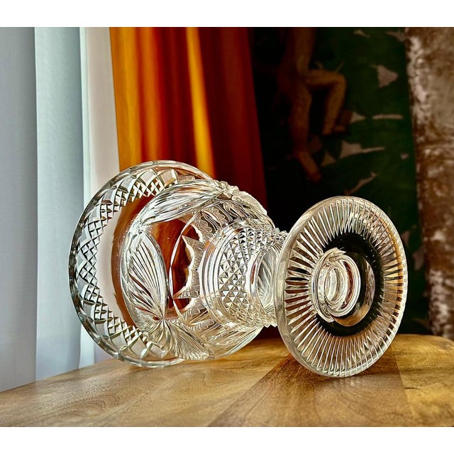 Anglo-Irish Cut Crystal Pedestal Bowl For Sale - Image 5 of 10