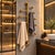 Brass Wall Mounted Towel Rack | Vertical Multi-Arm Towel Holder | Luxury Bathroom Decor | Modern Brass Towel Bar With Finials 36 Inches For Sale - Image 4 of 11