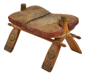 Vintage Wooden Saddle Seat