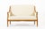 This beautiful antique French Art Deco loveseat sofa is circa 1940s. This well-built, elegantly proportioned two-seater...