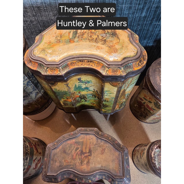 Metal Collection of Antiques Tole Containers For Sale - Image 7 of 16