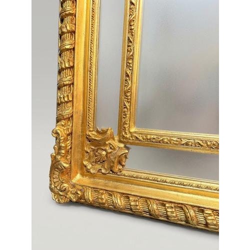 Enhance your entryway, hallway, or living space with this large French style section mirror. Crafted with a gilt wood...