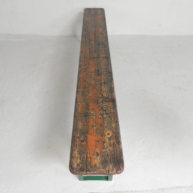 Folding Bench in Steel and Pine, 1960s For Sale - Image 10 of 18