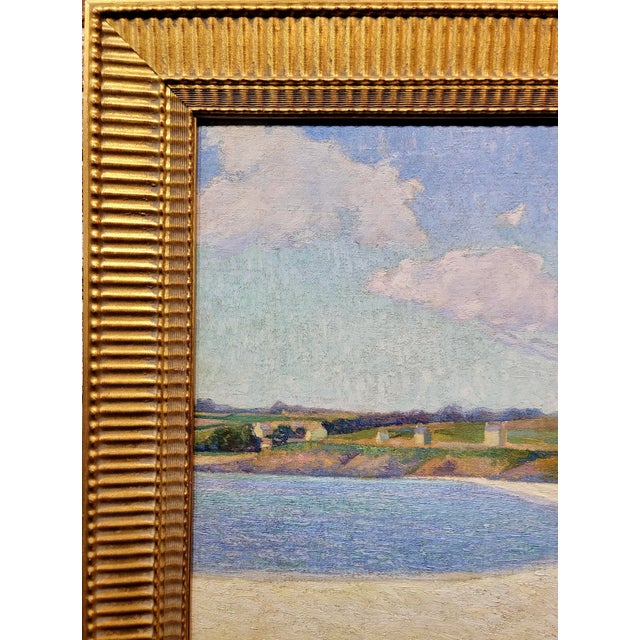 Alexander Warshawsky-1930s Audierno Beach Scene North of France-Oil Painting For Sale In Los Angeles - Image 6 of 9