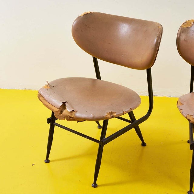 Metal & Plasic Armchairs, 1950s, Set of 2 For Sale - Image 3 of 7