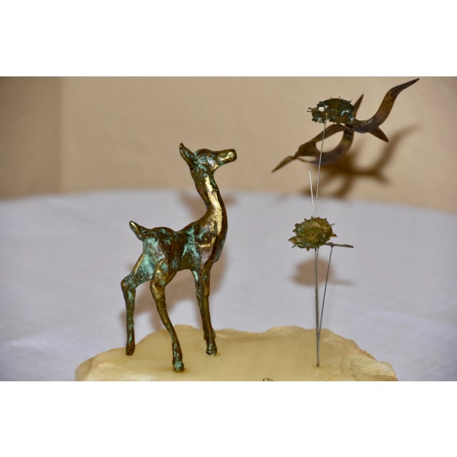 Ross Brutalist Bronze Deer Fawn Figurine For Sale In Palm Springs - Image 6 of 8