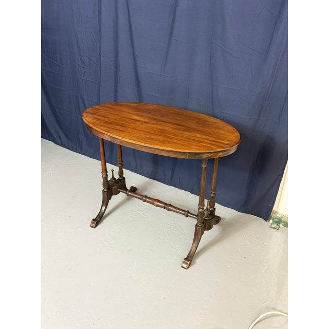 Antique Victorian Oval Centre Table, 1900 For Sale - Image 10 of 11