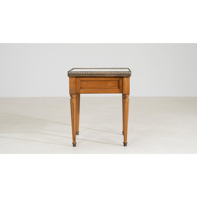Early 20th Century France Louis XVI Red Wood Coffee Table For Sale - Image 9 of 11