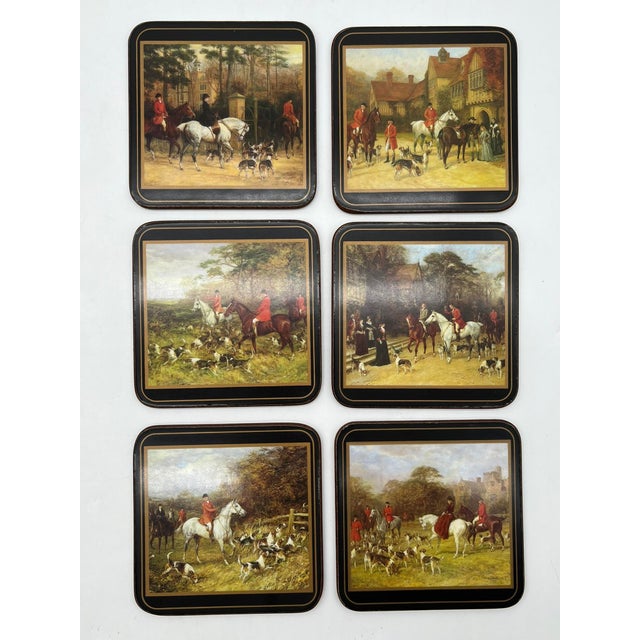 De Luxe Traditional Collection Coasters with English Landmarks and Riding and Hunting Scenes from Pimpernel England, 1980s, Set of 20 For Sale - Image 12 of 17