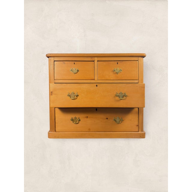 Early 20th Century Antique English Pine Chest of Drawers For Sale - Image 9 of 10