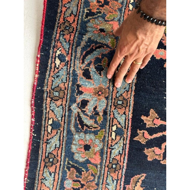 Antique Bidjar with Lilihan-like Botanical Design Rug 5 x 7 For Sale - Image 13 of 13