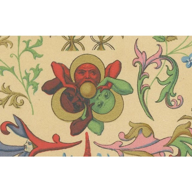 Medieval floral ornament – illuminated manuscript motifs, plate xlviii, c.1869 this ornate chromolithograph from...