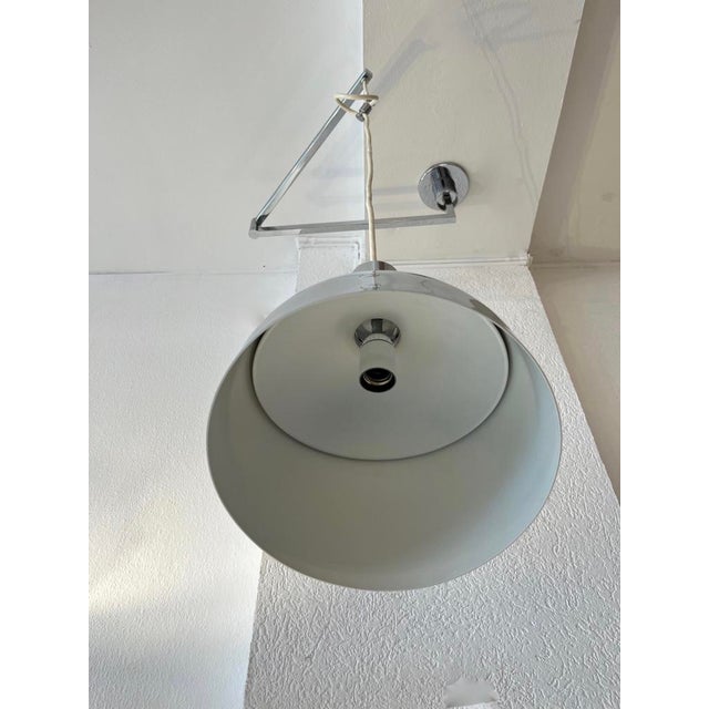 Silver Adjustable and Articulated Chandelier in Chromed Steel by Franco Albini for Sirrah, Italy, 1969 For Sale - Image 8 of 9