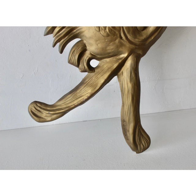 S. Lascoux Brass Finish Large Fish Wall Sculpture Mid-Century Vintage For Sale In Miami - Image 6 of 15