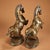Mid 20th Century Pair of Vintage Bronze Galloping Horses – Gold Inlaid Figures on Stands For Sale - Image 5 of 10