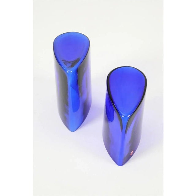 Vintage Danish Modern Glass Vases by Anker Iversen, Set of 2 For Sale - Image 4 of 10