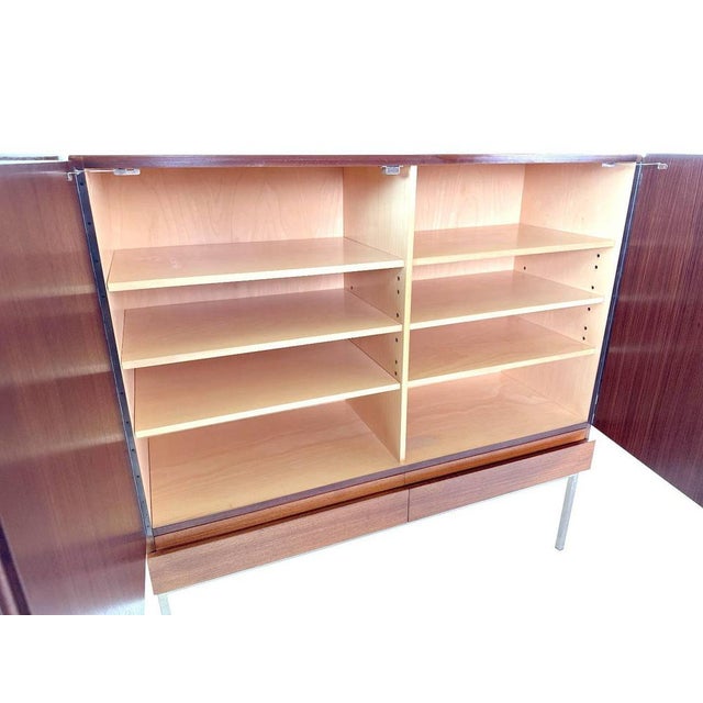 Brown Mid-Century Modern Teak S21 Highboard by Dieter Waeckerlin for Behr, 1950s For Sale - Image 8 of 10