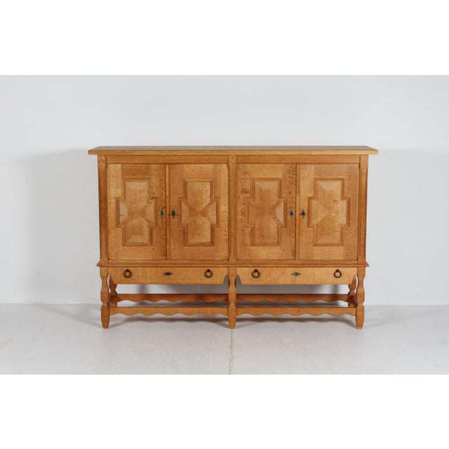 Mid-Century Modern Danish Sideboard in Oak by Henning Kjærnulf, 1970s For Sale - Image 3 of 17
