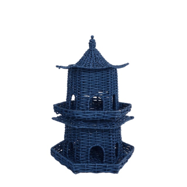 Navy Grand Wicker Pagoda, Small For Sale