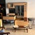 Italian Modern Dry Bar Unit with Mirror, Brass Accents and Stools, 1970s, Set of 3 For Sale - Image 13 of 15