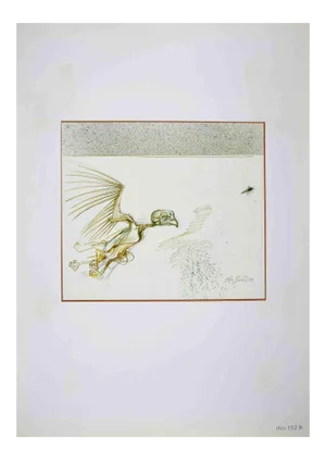 Leo Guida, Monster Bird, Drawing, 1972