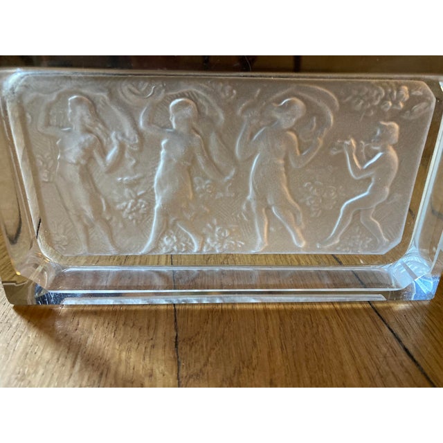 Early 20th Century Art Deco Heinrich Hoffmann Bohemian Crystal Box/Ashtray - Faun & Dancing Nymphs For Sale - Image 5 of 10