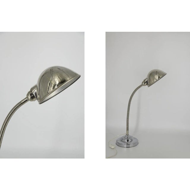 Vintage Scandinavian Chrome Desk Lamp, 1960s For Sale - Image 7 of 11