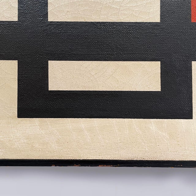 Giuseppe Minoretti, Italian Modern Geometric Painting, 1970, Acrylic For Sale - Image 6 of 17