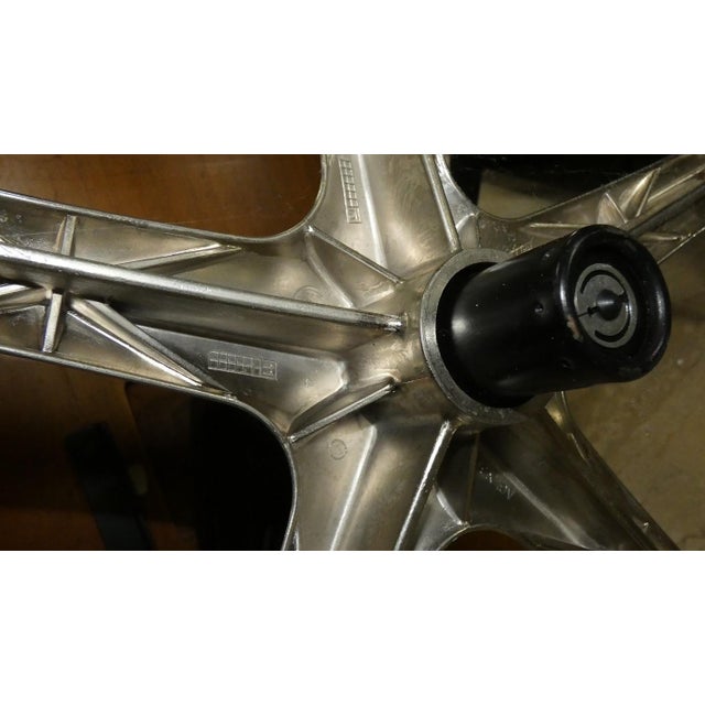 Mod. Kiruna Swivel Armchair in Leather and Wood by Studio Tecnico Vaghi, 1975 For Sale - Image 15 of 18