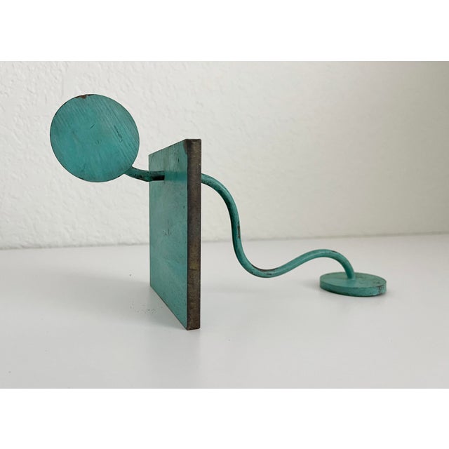 Metal Postmodern Verdigris Bookends - A Pair For Sale - Image 7 of 10