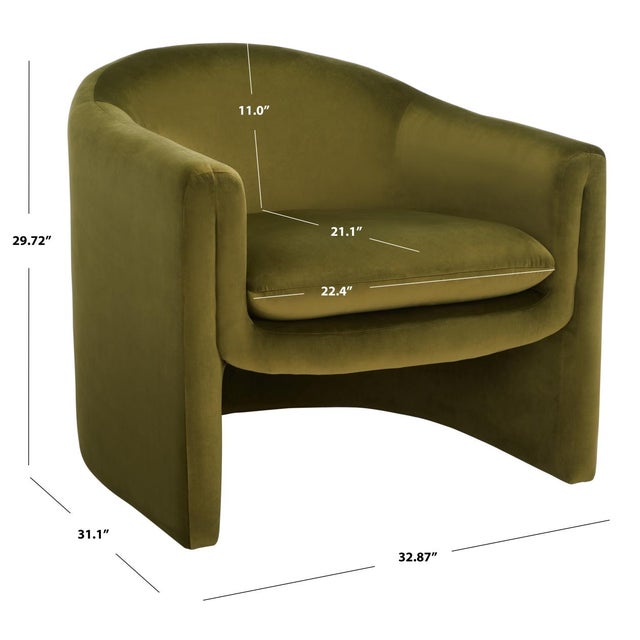 Contemporary Laylette Accent Chair - Olive Green For Sale - Image 3 of 8