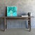 Vintage elm wood console table, featuring authentic elm wood with original natural wood patina. This rare find will bring...