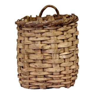 Antique French Vineyard Basket For Sale