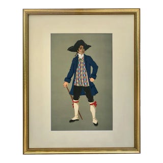Vintage French Regional Costume Print 1929 Man From Provence France For Sale